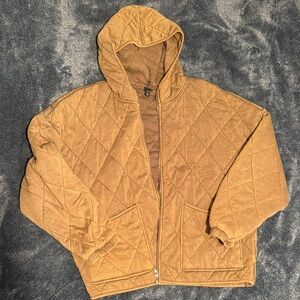 Quilted Hooded Jacket - Forrest green
